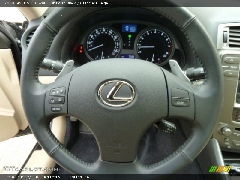 Obsidian Black / Cashmere Beige 2008 Lexus IS 250 AWD