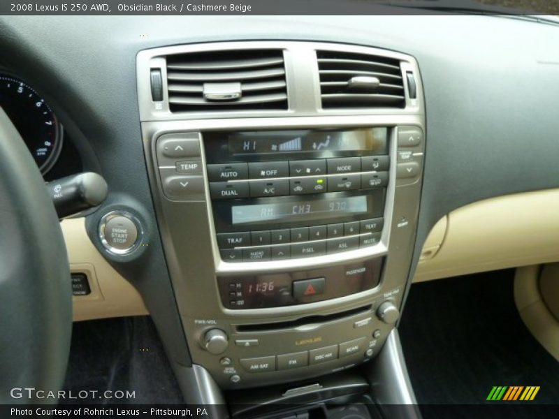 Obsidian Black / Cashmere Beige 2008 Lexus IS 250 AWD