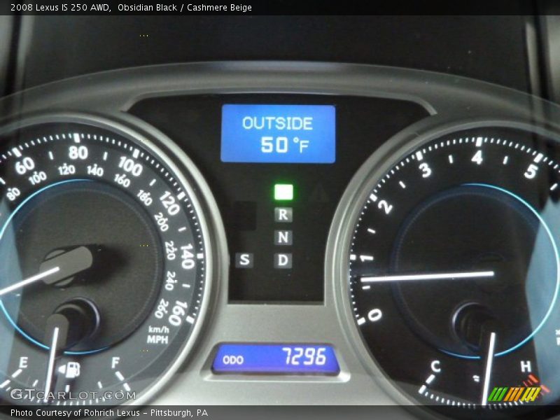 Obsidian Black / Cashmere Beige 2008 Lexus IS 250 AWD