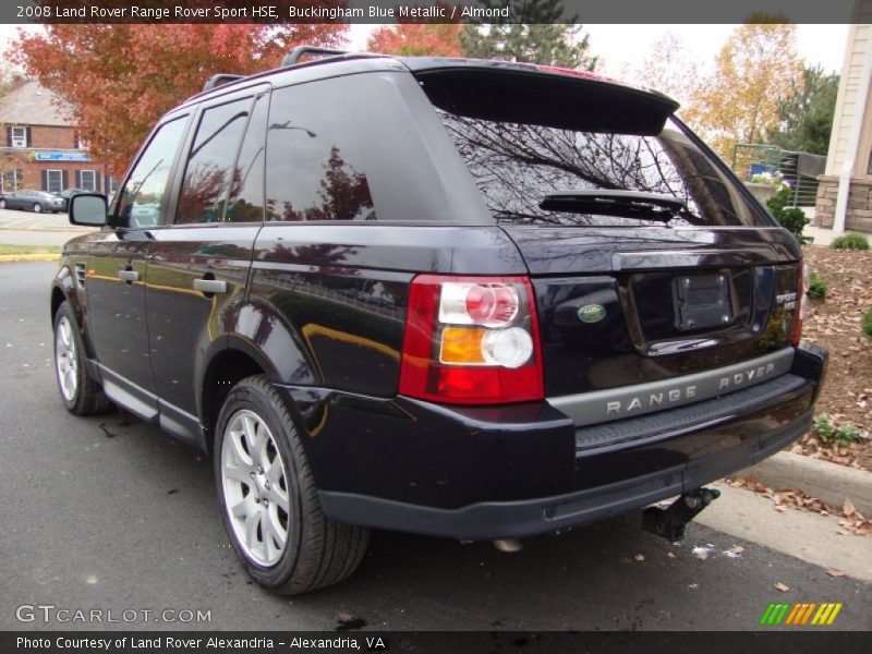 Buckingham Blue Metallic / Almond 2008 Land Rover Range Rover Sport HSE