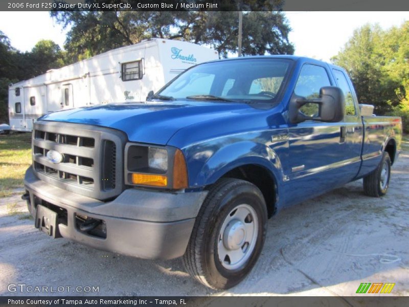 Custom Blue / Medium Flint 2006 Ford F250 Super Duty XL SuperCab