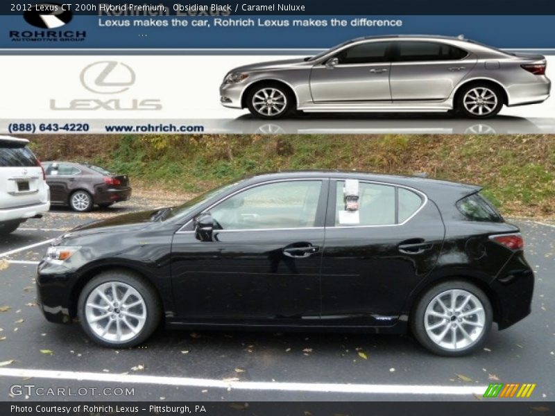 Obsidian Black / Caramel Nuluxe 2012 Lexus CT 200h Hybrid Premium