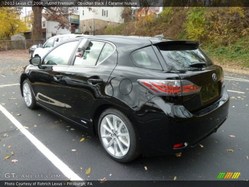 Obsidian Black / Caramel Nuluxe 2012 Lexus CT 200h Hybrid Premium