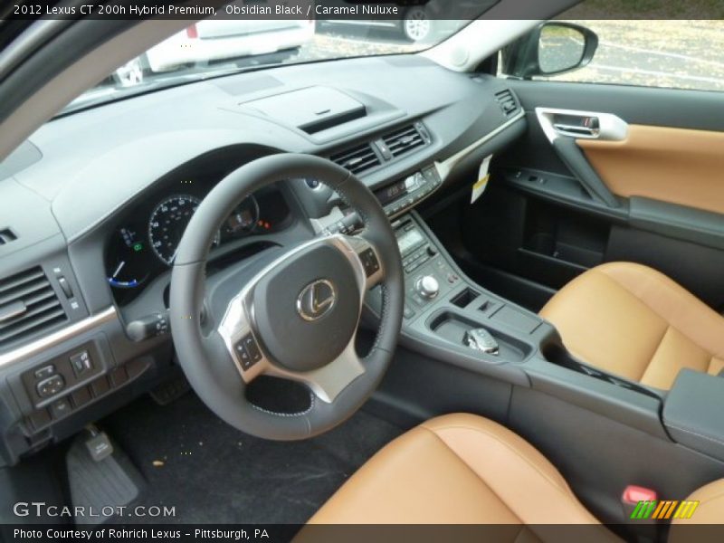 Obsidian Black / Caramel Nuluxe 2012 Lexus CT 200h Hybrid Premium
