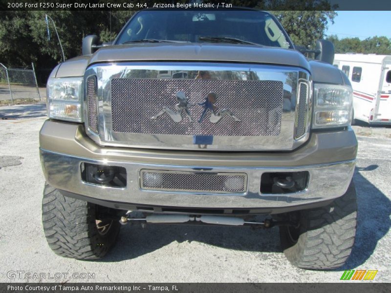 Arizona Beige Metallic / Tan 2006 Ford F250 Super Duty Lariat Crew Cab 4x4