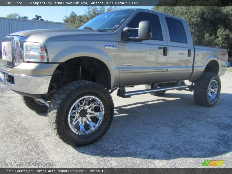 Arizona Beige Metallic / Tan 2006 Ford F250 Super Duty Lariat Crew Cab 4x4
