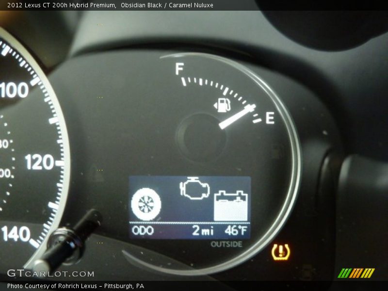 Obsidian Black / Caramel Nuluxe 2012 Lexus CT 200h Hybrid Premium