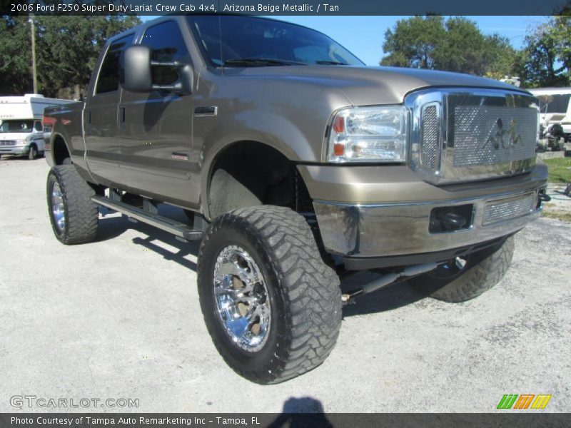 Arizona Beige Metallic / Tan 2006 Ford F250 Super Duty Lariat Crew Cab 4x4
