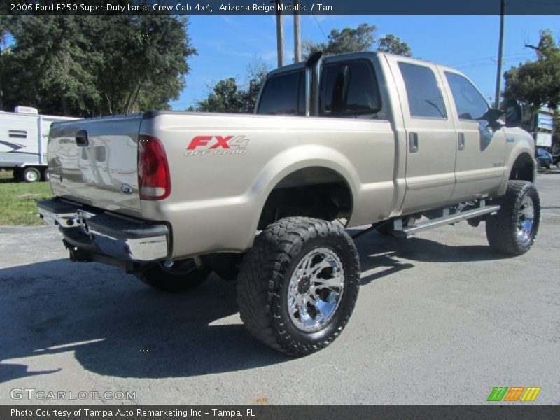 Arizona Beige Metallic / Tan 2006 Ford F250 Super Duty Lariat Crew Cab 4x4