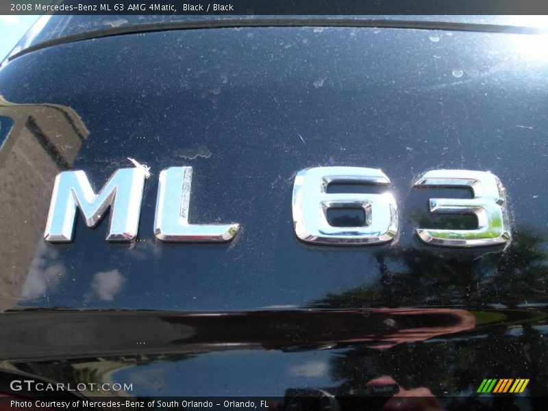 Black / Black 2008 Mercedes-Benz ML 63 AMG 4Matic