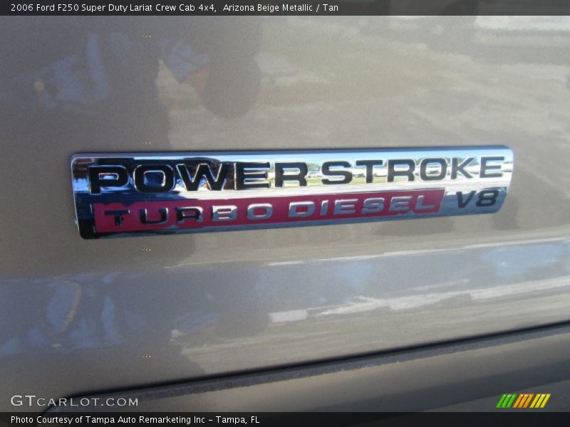 Arizona Beige Metallic / Tan 2006 Ford F250 Super Duty Lariat Crew Cab 4x4