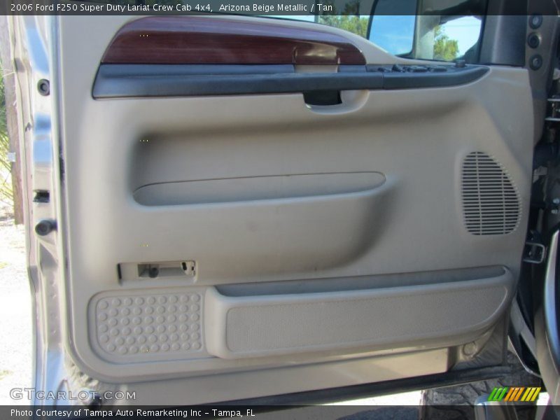 Arizona Beige Metallic / Tan 2006 Ford F250 Super Duty Lariat Crew Cab 4x4