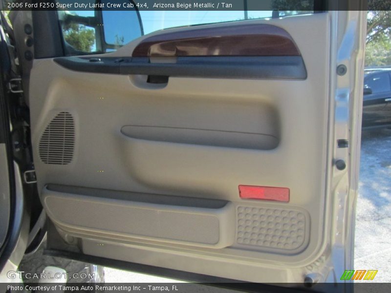 Arizona Beige Metallic / Tan 2006 Ford F250 Super Duty Lariat Crew Cab 4x4