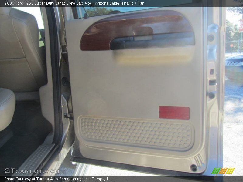 Arizona Beige Metallic / Tan 2006 Ford F250 Super Duty Lariat Crew Cab 4x4