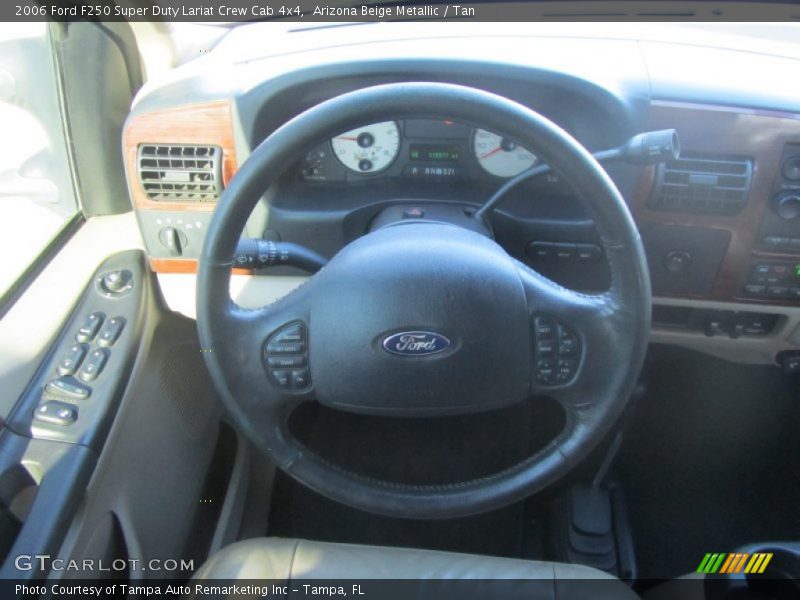 Arizona Beige Metallic / Tan 2006 Ford F250 Super Duty Lariat Crew Cab 4x4