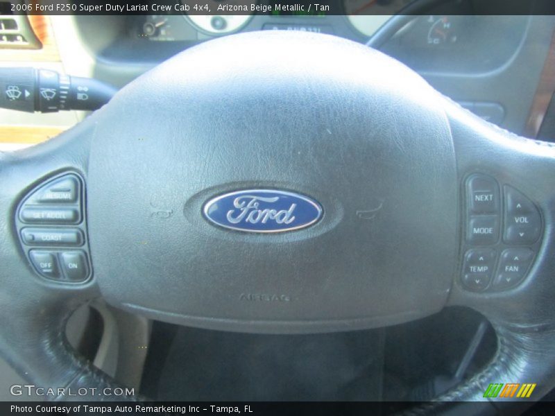 Arizona Beige Metallic / Tan 2006 Ford F250 Super Duty Lariat Crew Cab 4x4