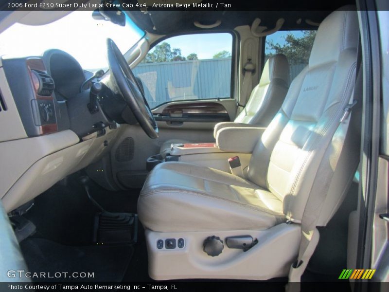 Arizona Beige Metallic / Tan 2006 Ford F250 Super Duty Lariat Crew Cab 4x4
