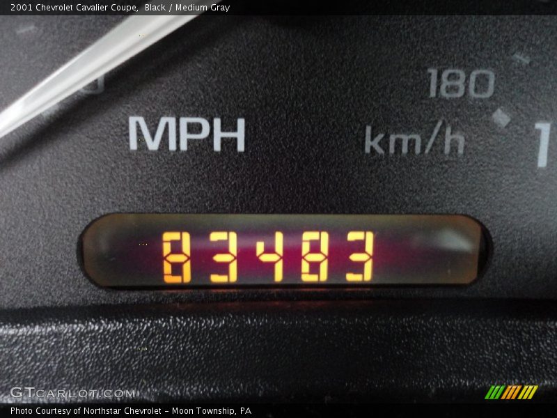 Black / Medium Gray 2001 Chevrolet Cavalier Coupe