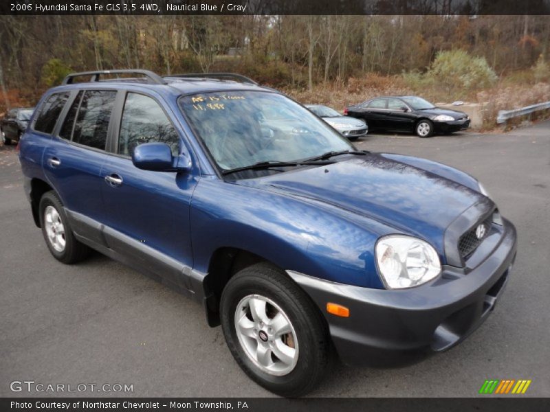 Nautical Blue / Gray 2006 Hyundai Santa Fe GLS 3.5 4WD