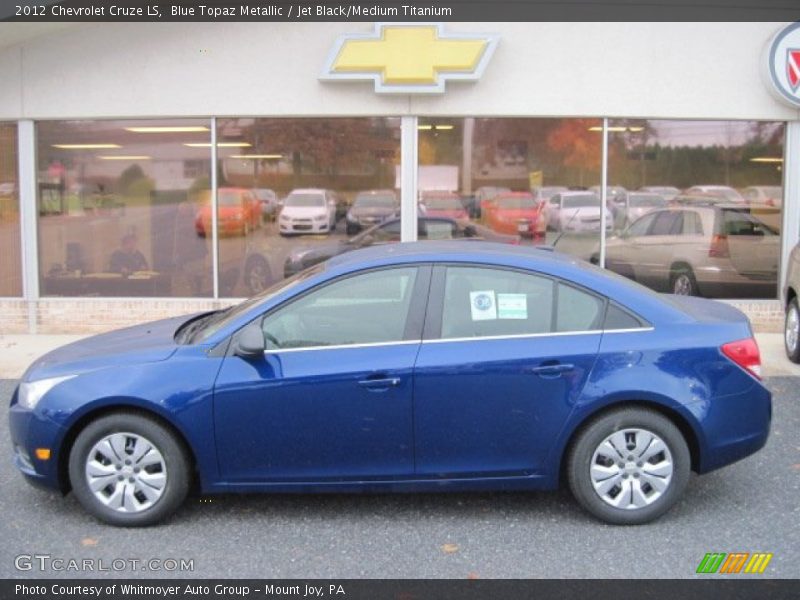 Blue Topaz Metallic / Jet Black/Medium Titanium 2012 Chevrolet Cruze LS