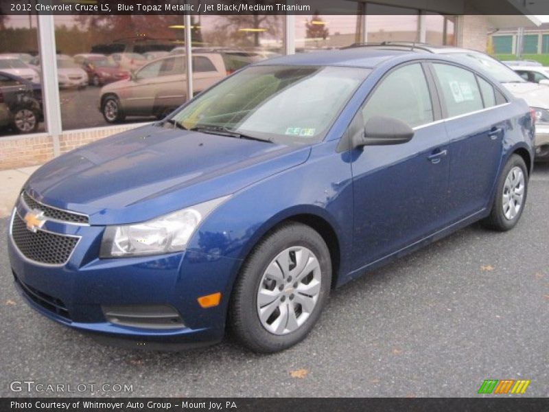 Blue Topaz Metallic / Jet Black/Medium Titanium 2012 Chevrolet Cruze LS