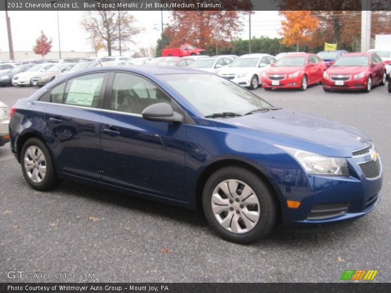 Blue Topaz Metallic / Jet Black/Medium Titanium 2012 Chevrolet Cruze LS