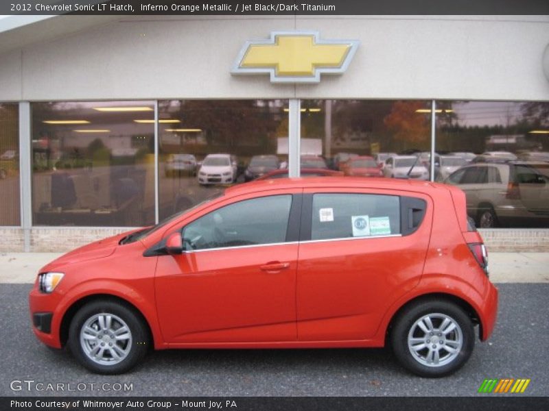 Inferno Orange Metallic / Jet Black/Dark Titanium 2012 Chevrolet Sonic LT Hatch
