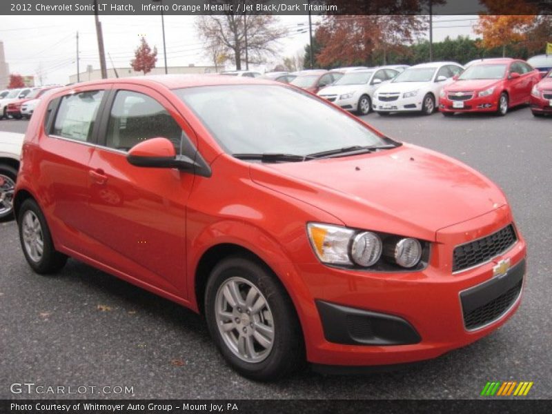 Inferno Orange Metallic / Jet Black/Dark Titanium 2012 Chevrolet Sonic LT Hatch