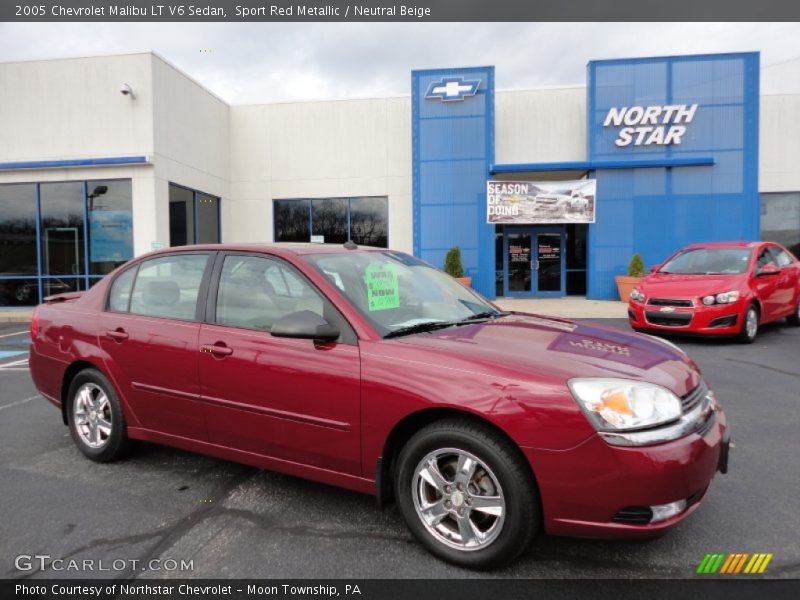 Sport Red Metallic / Neutral Beige 2005 Chevrolet Malibu LT V6 Sedan