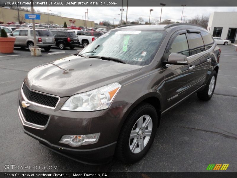 Desert Brown Metallic / Ebony 2009 Chevrolet Traverse LT AWD
