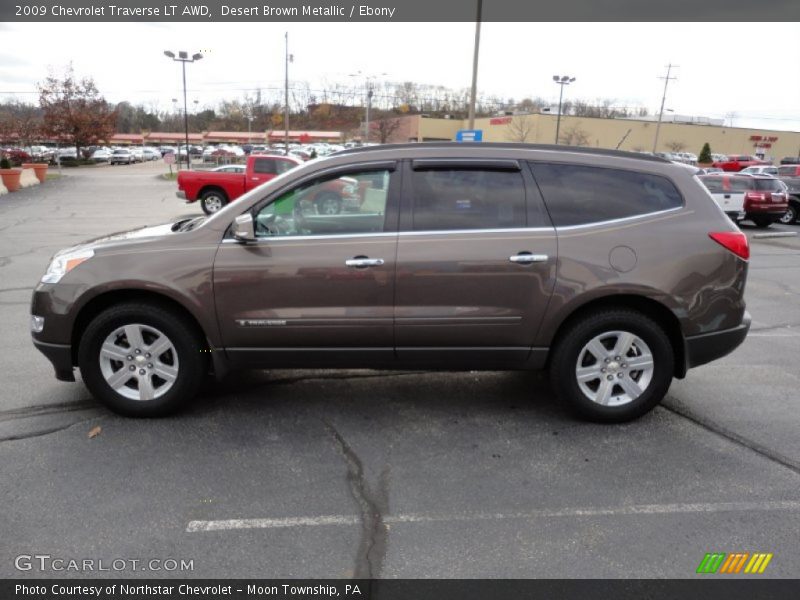 Desert Brown Metallic / Ebony 2009 Chevrolet Traverse LT AWD