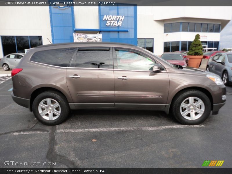 Desert Brown Metallic / Ebony 2009 Chevrolet Traverse LT AWD