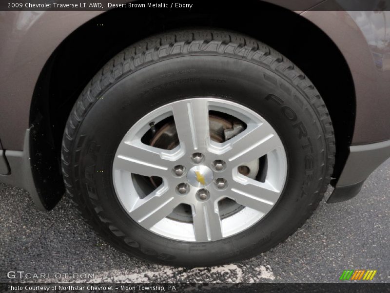 Desert Brown Metallic / Ebony 2009 Chevrolet Traverse LT AWD