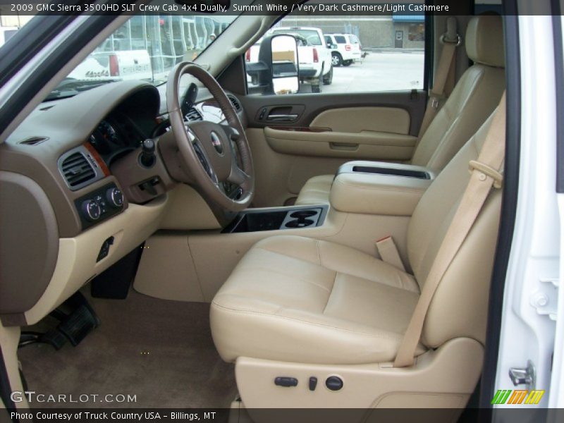  2009 Sierra 3500HD SLT Crew Cab 4x4 Dually Very Dark Cashmere/Light Cashmere Interior