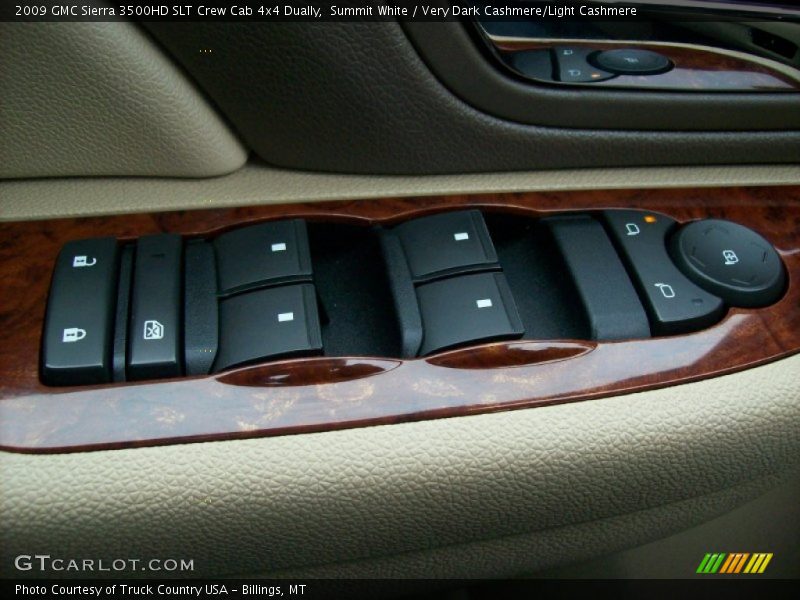 Summit White / Very Dark Cashmere/Light Cashmere 2009 GMC Sierra 3500HD SLT Crew Cab 4x4 Dually