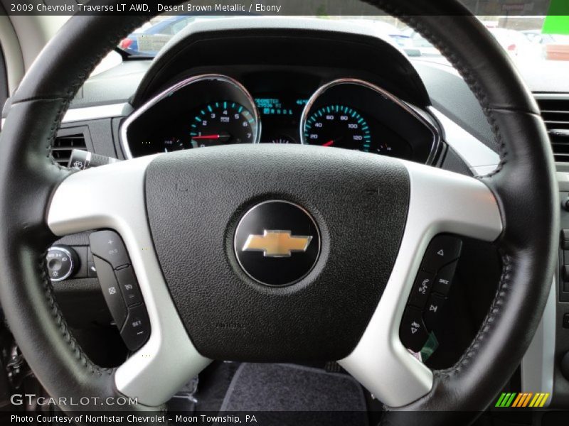 Desert Brown Metallic / Ebony 2009 Chevrolet Traverse LT AWD