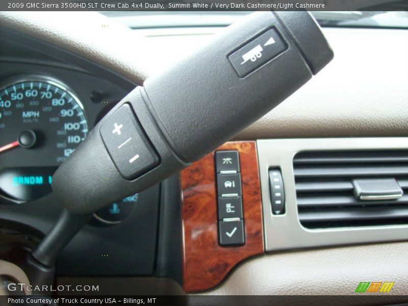Summit White / Very Dark Cashmere/Light Cashmere 2009 GMC Sierra 3500HD SLT Crew Cab 4x4 Dually