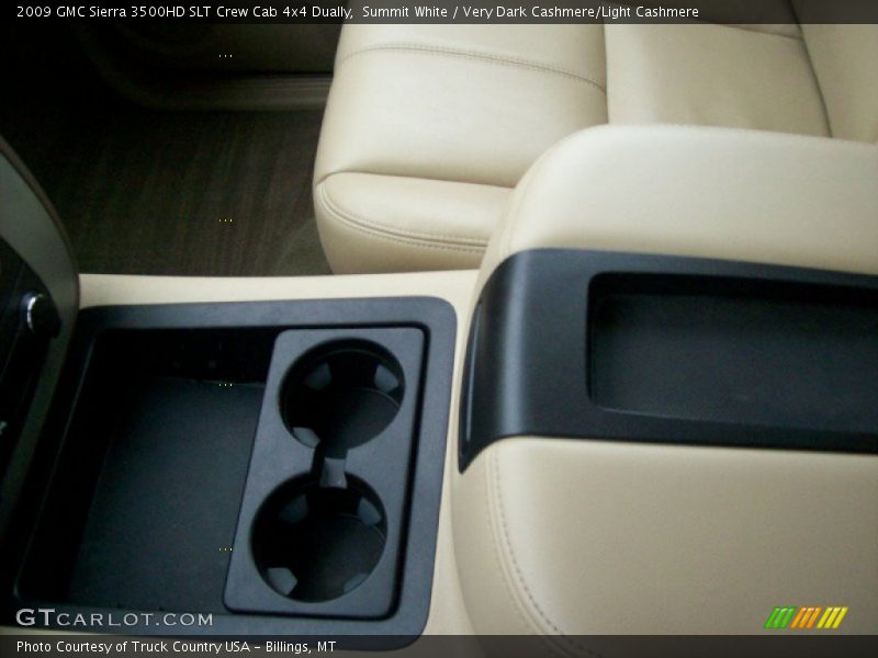 Summit White / Very Dark Cashmere/Light Cashmere 2009 GMC Sierra 3500HD SLT Crew Cab 4x4 Dually