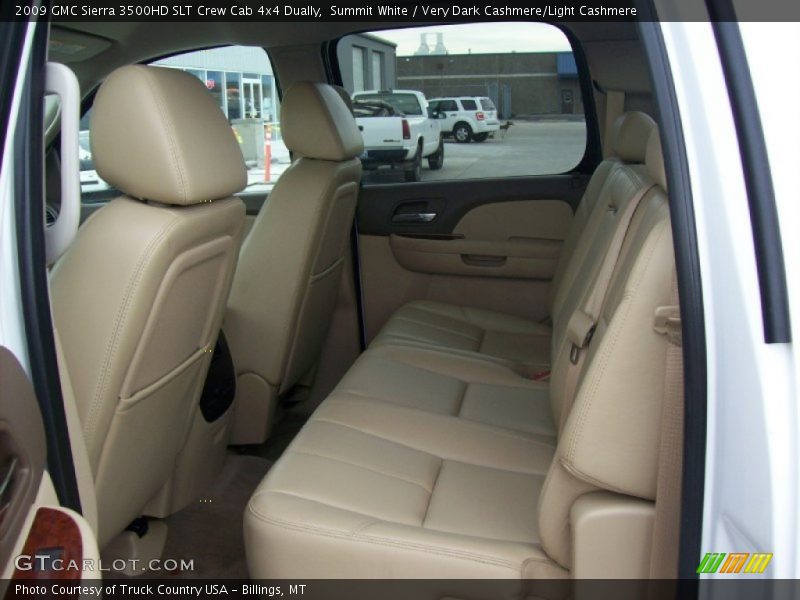 Summit White / Very Dark Cashmere/Light Cashmere 2009 GMC Sierra 3500HD SLT Crew Cab 4x4 Dually