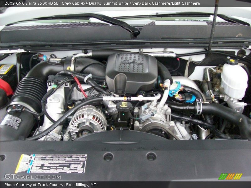 Summit White / Very Dark Cashmere/Light Cashmere 2009 GMC Sierra 3500HD SLT Crew Cab 4x4 Dually