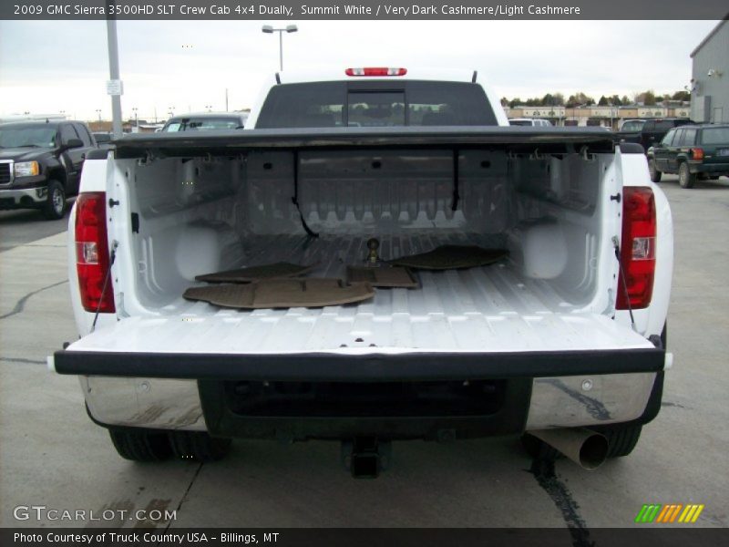 Summit White / Very Dark Cashmere/Light Cashmere 2009 GMC Sierra 3500HD SLT Crew Cab 4x4 Dually