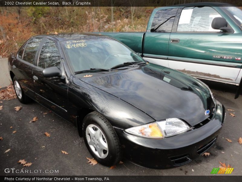 Black / Graphite 2002 Chevrolet Cavalier Sedan
