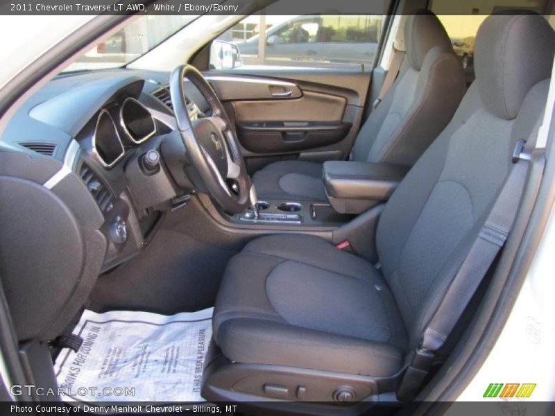 White / Ebony/Ebony 2011 Chevrolet Traverse LT AWD