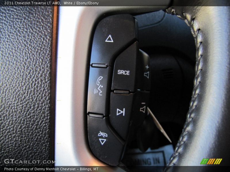 White / Ebony/Ebony 2011 Chevrolet Traverse LT AWD