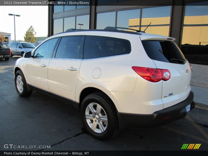 White / Ebony/Ebony 2011 Chevrolet Traverse LT AWD