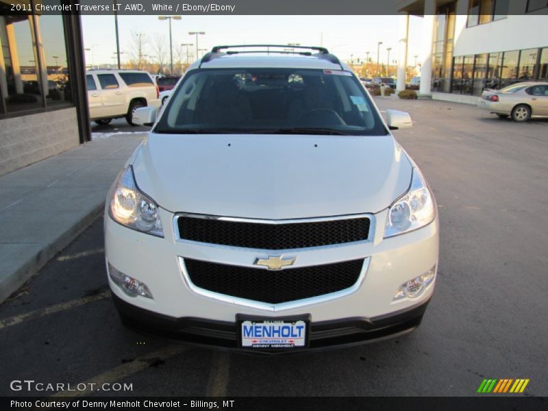 White / Ebony/Ebony 2011 Chevrolet Traverse LT AWD