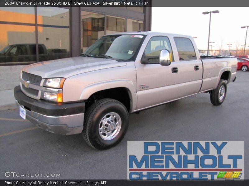 Silver Birch Metallic / Tan 2004 Chevrolet Silverado 3500HD LT Crew Cab 4x4