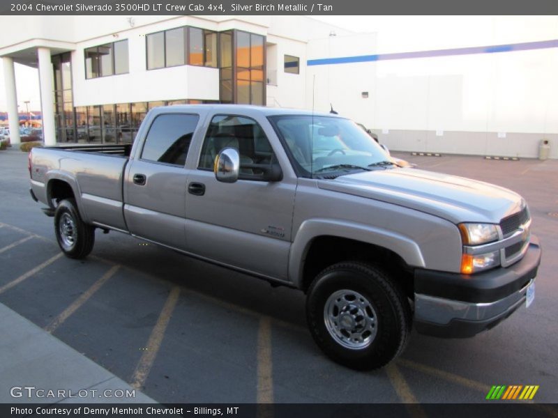 Silver Birch Metallic / Tan 2004 Chevrolet Silverado 3500HD LT Crew Cab 4x4