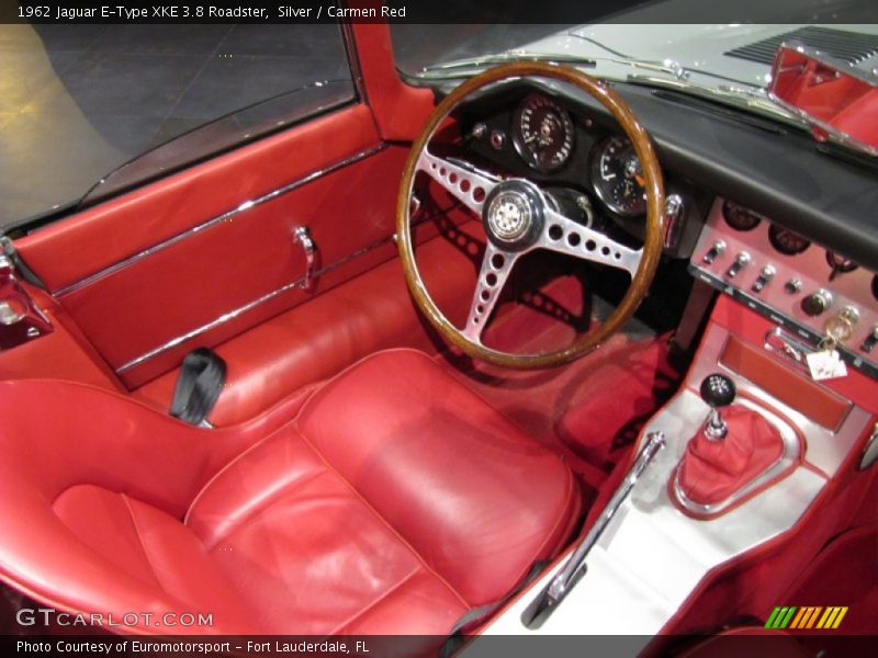  1962 E-Type XKE 3.8 Roadster Carmen Red Interior