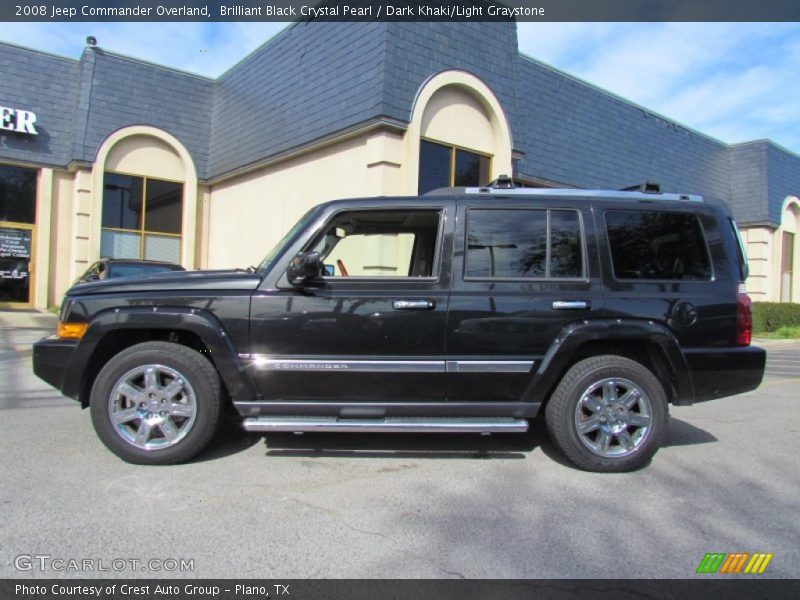 Brilliant Black Crystal Pearl / Dark Khaki/Light Graystone 2008 Jeep Commander Overland